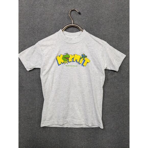 VTG Kermit The Frog T-Shirt Kids 10-12 Graphic Print Wisconsin Single Stitch - Picture 2 of 11